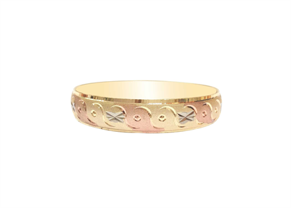 Tri Tone Plated | Half Round Bangles